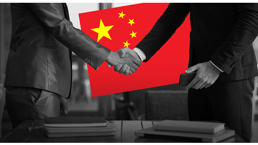 Handshake symbolizing successful supplier deals in China